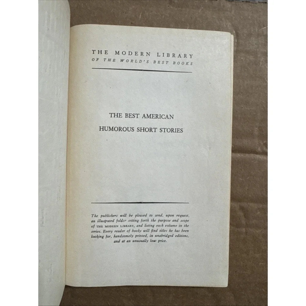 The Best American Humorous -‎ Short Stories 1945- R.Linscott. The Modern Library